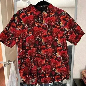 Spencer’s “Fu€k” Floral Flower Shirt Medium